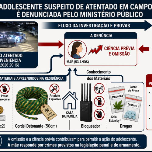 MPPR denuncia mãe de adolescente suspeito de atentado em Campo Mourão por omissão