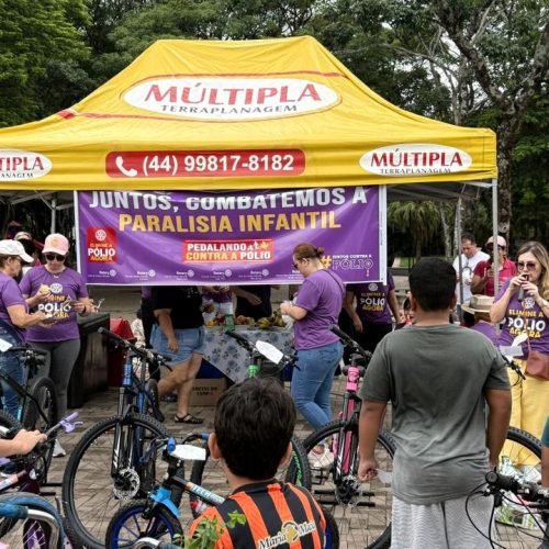 Pedalando Contra a Pólio reúne comunidade e reforça vacinação itinerante em Campo Mourão