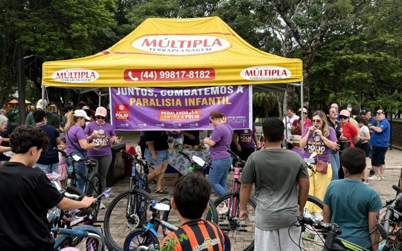 Pedalando Contra a Pólio reúne comunidade e reforça vacinação itinerante em Campo Mourão