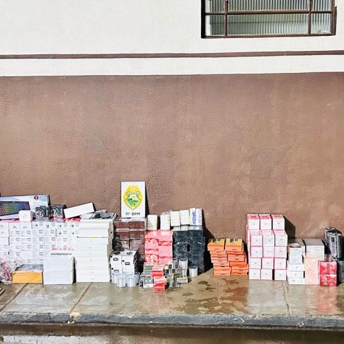 Polícia Militar apreende mercadorias contrabandeadas avaliadas em R$ 143 mil em Campo Mourão