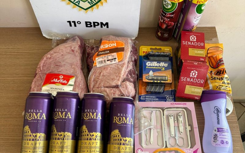 Homem é detido após furtar carne e kits de barbear em estabelecimento de Campo Mourão