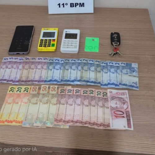 Policial de folga e equipes da PM prendem assaltante de motorista de aplicativo e recuperam carro em Campo Mourão