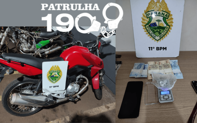 Homem é preso por tráfico de drogas e veículo adulterado em Campo Mourão