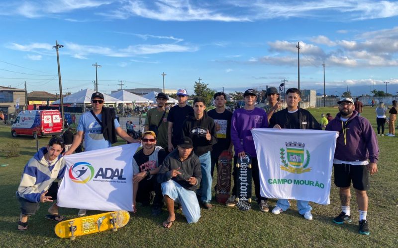 Skatistas mourãoenses conquistam bons resultados em etapa estadual do circuito paranaense de skate em Paranaguá