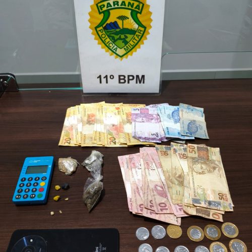Polícia Militar prende mulher e apreende drogas e dinheiro por tráfico em Peabiru