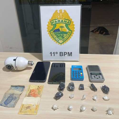 Polícia prende suspeito por tráfico em Iretama e apreende drogas e equipamentos