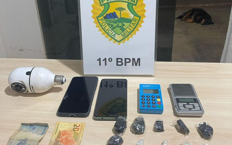 Polícia prende suspeito por tráfico em Iretama e apreende drogas e equipamentos