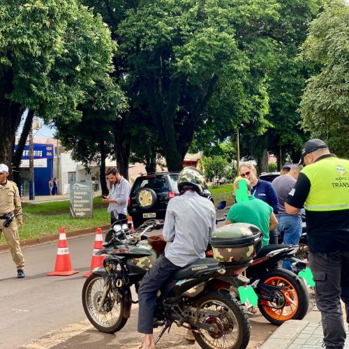 CAMPO MOURÃO REALIZA AÇÃO DE FISCALIZAÇÃO DO PROGRAMA VIDA NO TRÂNSITO PARANÁ