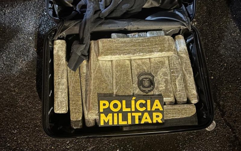 Operação conjunta apreende mais de 11 kg de maconha e prende homem em Ubiratã