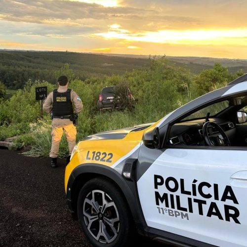 Veículo possivelmente utilizado em roubo de caminhão em Engenheiro Beltrão é localizado pela PM