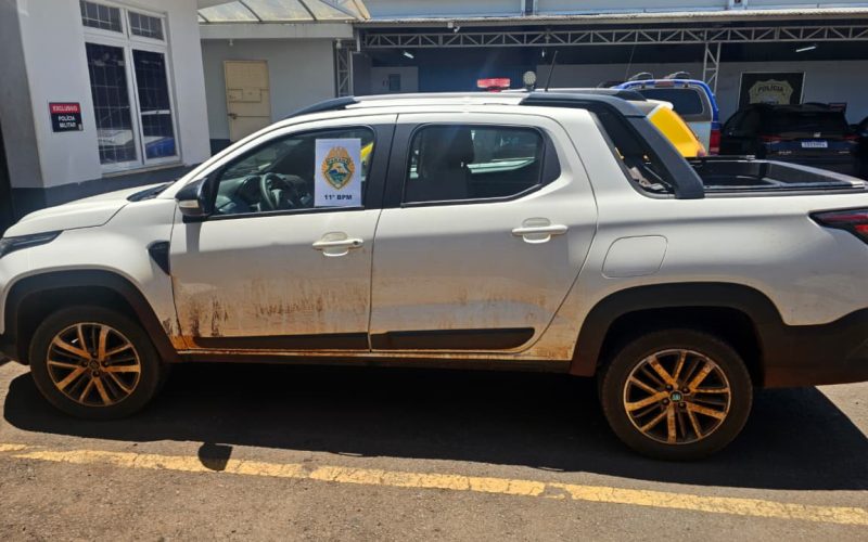 PM Localiza Picape Roubada Intacta Graças a Denúncia em Peabiru