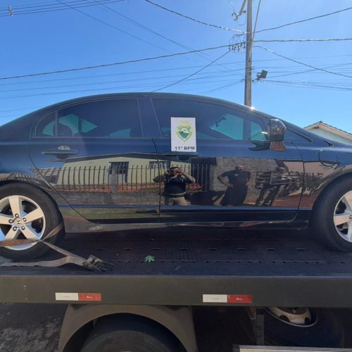 Polícia Militar recupera veículo furtado no bairro Fortunato Perdoncine