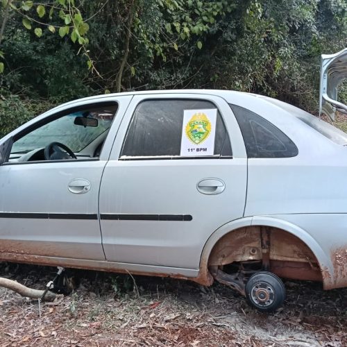 Araruna: Carro e moto roubados em assalto a agricultores são recuperados pela PM na área rural